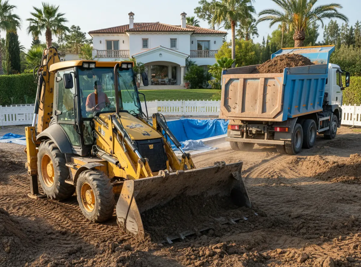 Évacuation terre après terrassement piscine : coûts et solutions